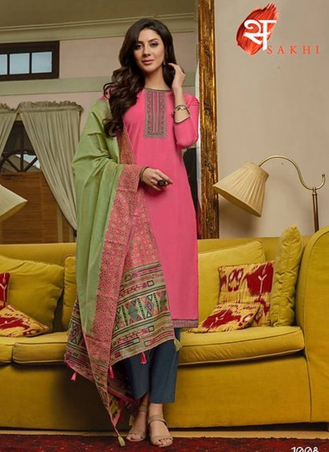 SWAGAT SAKHI Latest Fancy Designer Stylish Festive Wear Muslin With Embroidery Work Salwar Suit Collection